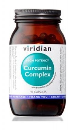 Viridian Curcumin Complex 90 kapslí (Kurkuma, kadidlovník a zázvor)