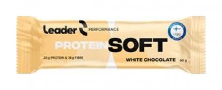 Leader Soft Protein Bar 60g bílá čokoláda