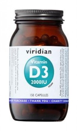 Viridian Vitamin D3 2000iu 150 kapslí