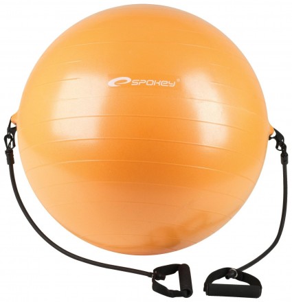 Spokey BANSAY Gymnastický míč s expandéry 65 cm zelený