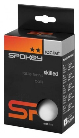 Spokey SKILLED-Pingpongové míčky 2* bílé , 6 ks