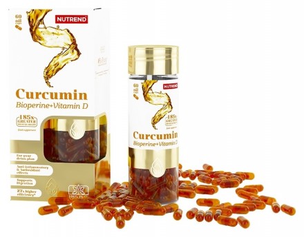 Nutrend Curcumin+Bioperine+Vitamín D 60 kapslí