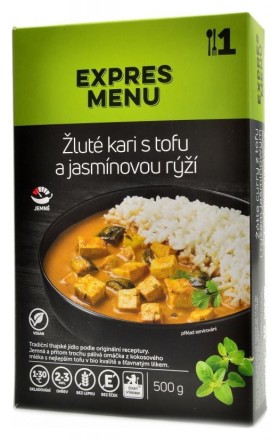 Expresmenu KM Žluté kari s tofu a jasmínovou rýží 500g