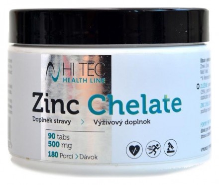Hitec nutrition Health Line Zinek Zinc chelate 500 mg 90 tbl