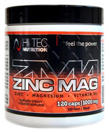 Hitec nutrition ZMA - Zinc Mag 120 kapslí