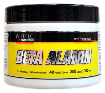 Hitec nutrition Beta Alanin 1000 200 kapslí 850mg