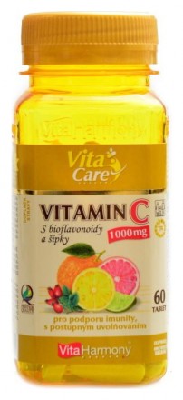 VitaHarmony Vitamín C 1000mg s bioflavonoidy a šípky 60 tbl s postupným uvolňováním