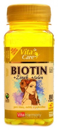 VitaHarmony Biotin 300 mcg + Selen + Zinek 87 tbl