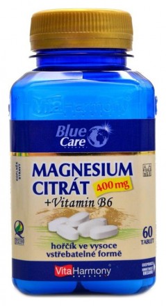 VitaHarmony Magnesium Citrát 400 mg + vitamín B6 60 table