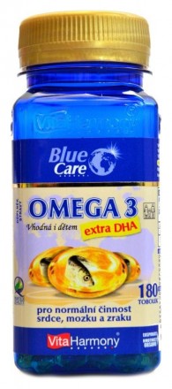 VitaHarmony Omega 3 Extra DHA vhodná i pro děti 180 tbl