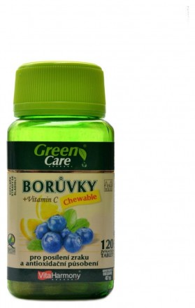 VitaHarmony Borůvky s vitaminem C Chewable - 120 žv.tbl