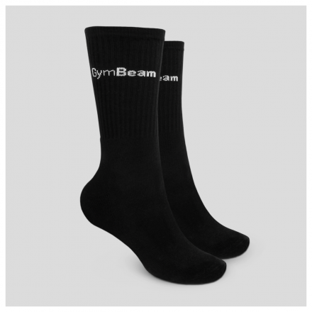 GymBeam Ponožky 3/4 Socks 3Pack Black 