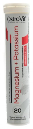 OstroVit Magnesium + potassium 20 effervescent tablet šumivé tablety