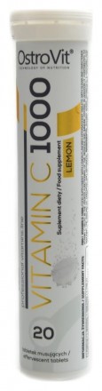 OstroVit Vitamin C 1000 mg 20 effervescent tablet šumivé tablety
