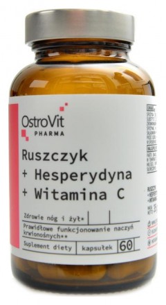 OstroVit Pharma ruscus + hesperidin + vitamin C 60 kapslí