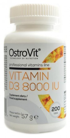 OstroVit Vitamin D3 8000 IU 200 tablet