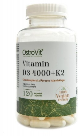 OstroVit Vitamin D3 4000 IU + K2  vege 120 kapslí