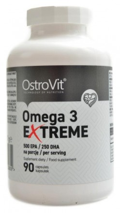 OstroVit Omega 3 extreme 500 EPA / 250 DHA 90 kapslí