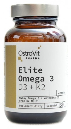 OstroVit Pharma elite Omega 3 D3 + K2 30 kapslí