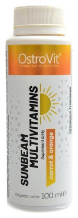 OstroVit Sunbeam multivitamin shot na opalování 100 ml carrot - orange