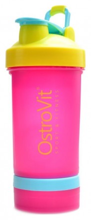 OstroVit Shaker premium Miami vibes 450 ml + 2 pillboxy