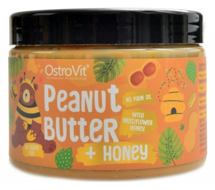 OstroVit Nutvit 100% peanut butter + honey 500g arašídové máslo s medem