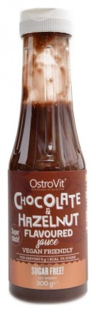 OstroVit Chocolate and hazelnut flavoured sauce 350 g čokoládovo ořechový sirup