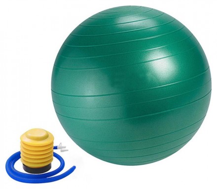 OstroVit Gymnastický míč gymball fitball s pumpičkou 65 cm zelený
