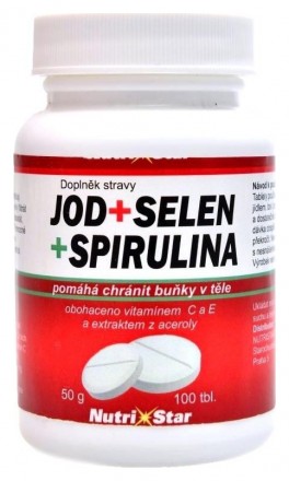 Nutristar Jod - Selen + Spirulina 100 tablet