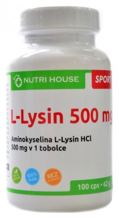 Nutrihouse L-Lysin 100 kapslí