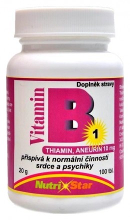 Nutristar Thiamin vitamín B 1 10 mg 100 kapslí