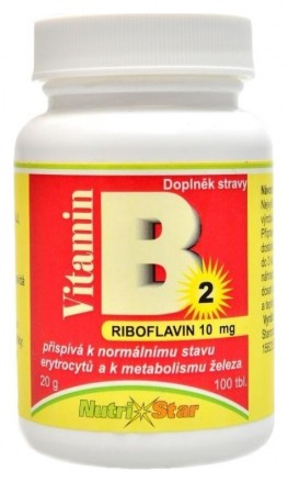 Nutristar Riboflavin vitamín B 2 10 mg 100 kapslí