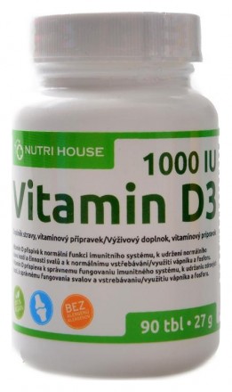 Nutrihouse Vitamín D3 1000 IU 90 tablet
