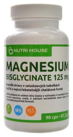 Nutrihouse Magnesium Bisglicynate 125mg 90 kapslí