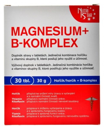 Nutristar Magnesium B-komplex 30 tablet