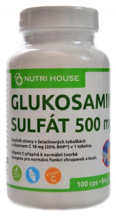Nutrihouse Glucosamin sulfát 100 kapslí