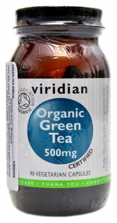 Viridiannutrition Green tea 100% organic 90 kapslí
