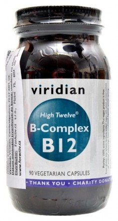 Viridiannutrition B-Complex B12 high twelwe 90 kapslí
