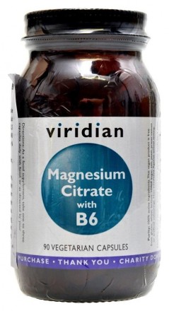 Viridiannutrition Magnesium Citrate with Vitamin B6 90 kapslí