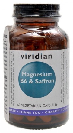 Viridiannutrition Magnesium B6 & Saffron 60 kapslí
