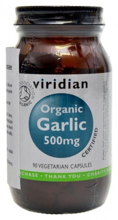Viridiannutrition Garlic 500mg 90 kapslí Organic