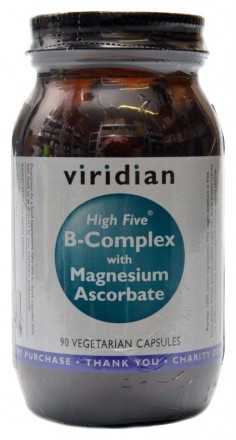 Viridiannutrition High Five B5 B Complex + vitamín C with Magnesium Ascorbate 90 kapslí