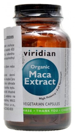 Viridiannutrition Maca extract 60 kapslí organic