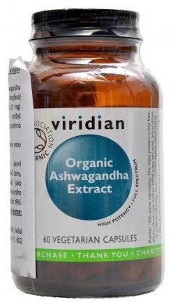 Viridiannutrition Ashwagandha Extract organic 60 kapslí