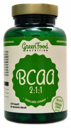GreenFood nutrition BCAA 2:1:1 120 kapslí