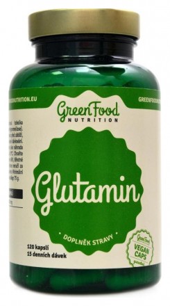 GreenFood nutrition Glutamine 120 kapslí