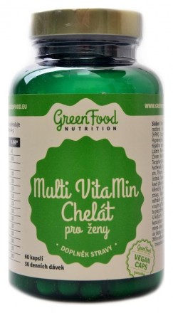 GreenFood nutrition Multi vitamin chelate for women 60 kapslí