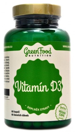 GreenFood nutrition Vitamín D3 60 kapslí