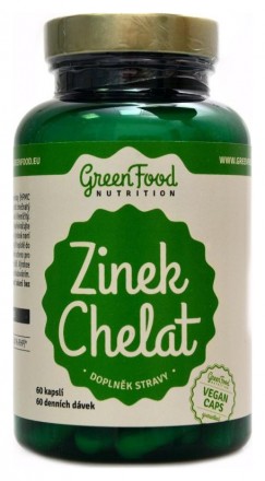GreenFood nutrition Zinc chelát 60 kapslí