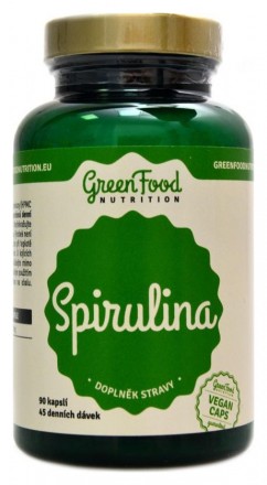 GreenFood nutrition Spirulina 90 kapslí